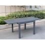 Rechteckiger, ausziehbarer Gartentisch von Garden Pleasure aus Aluminium, grau.