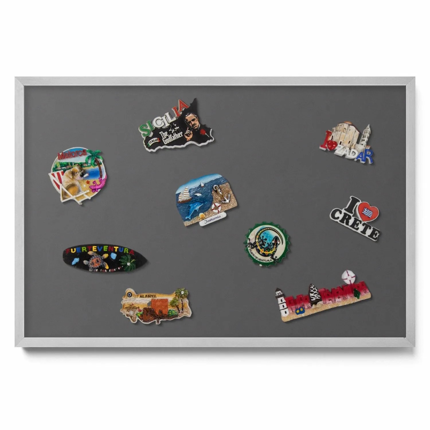 Tulup Magnettafel Gerahmte Magnettafel für Urlaubserinnerungen Farbe Dunkel günstig online kaufen