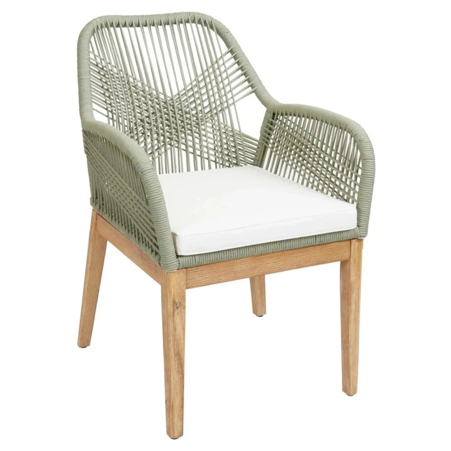 MCW Gartenstuhl H56b Grün Kissen Creme