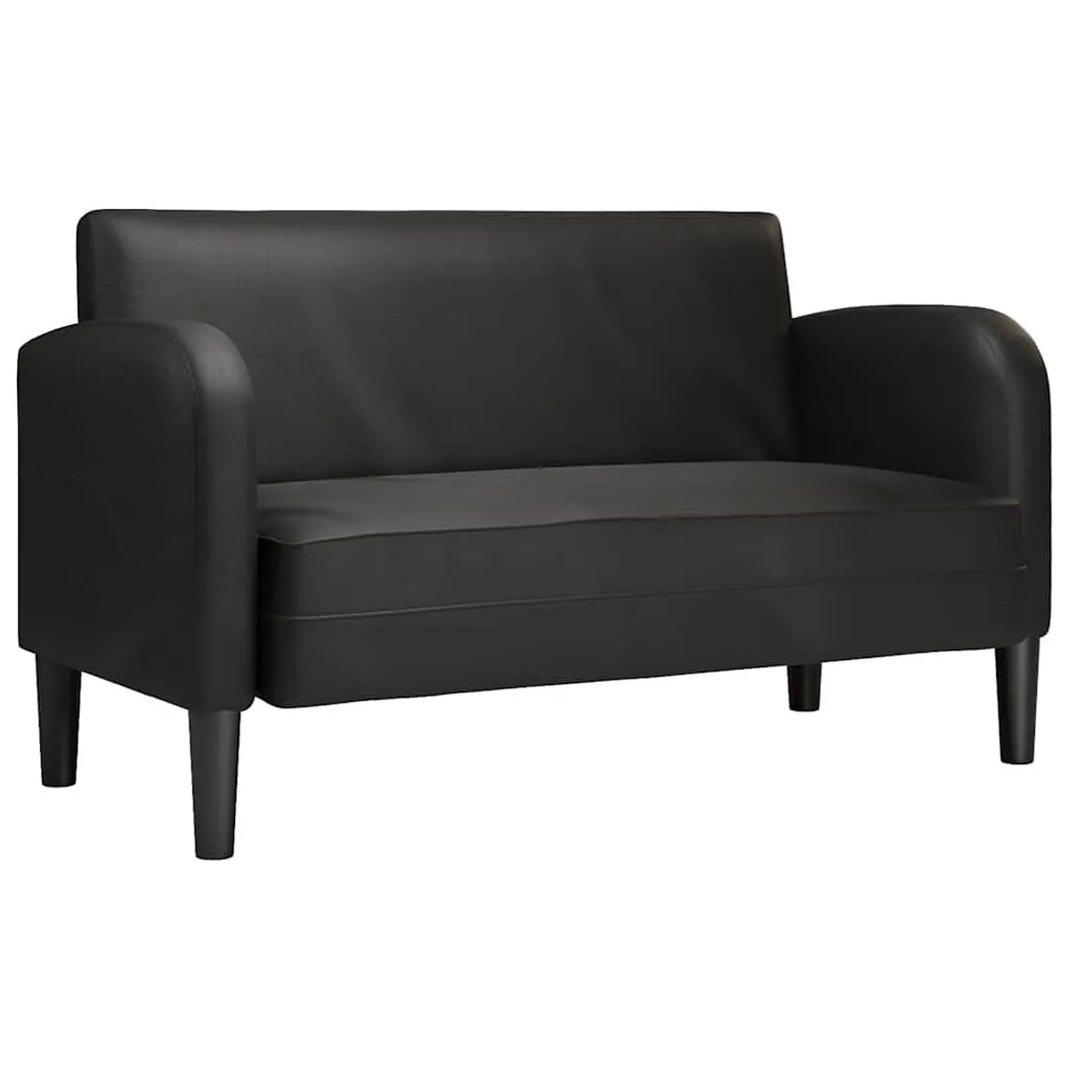 vidaXL Zweisitzer-Sofa Schwarz 110 cm Kunstleder 4100536