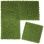 4er Set grüne Grasfliesen 30x30cm mit Stecksystem für Balkon und Terrasse.
