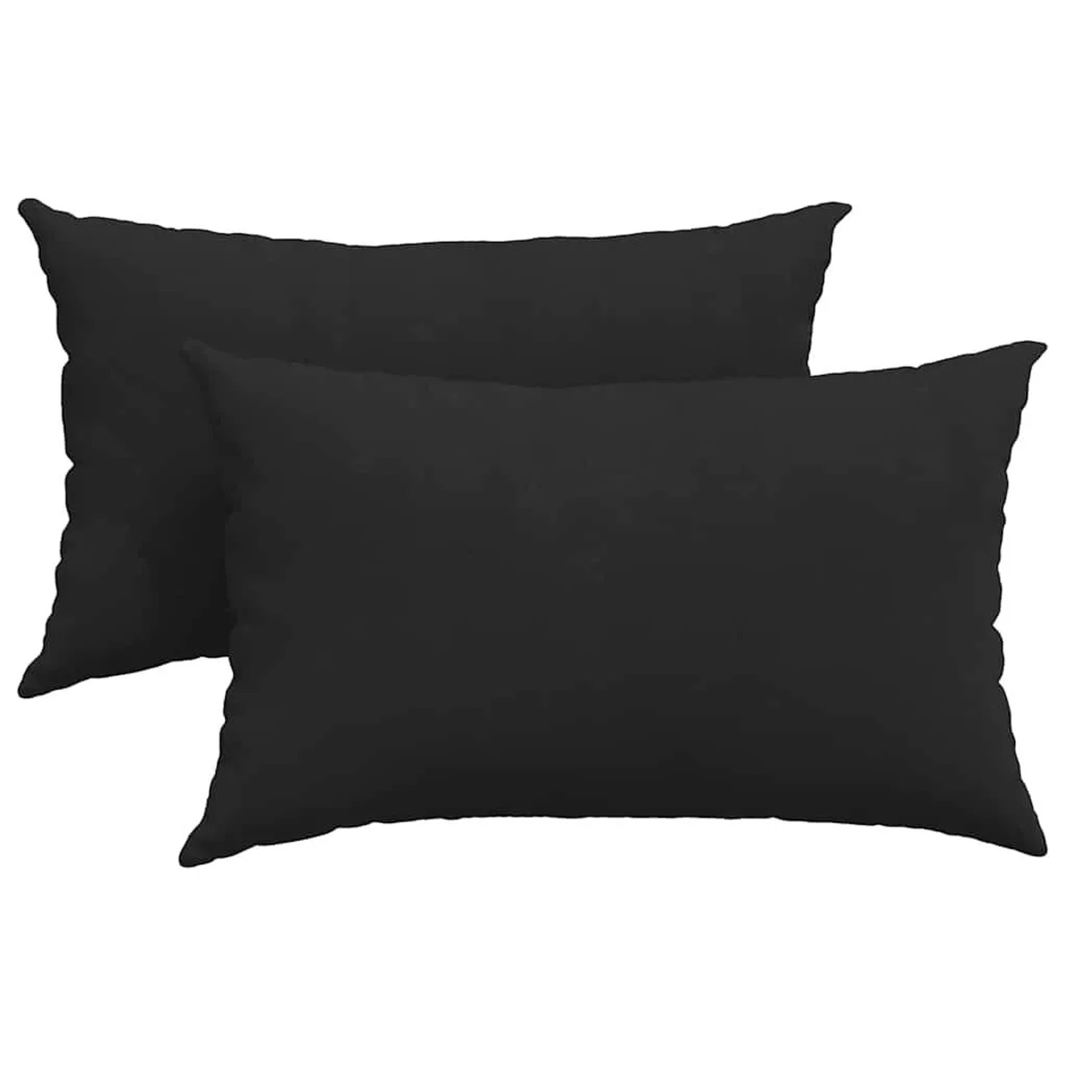 vidaXL Sofakissen 2 Stück Schwarz 50 x 30 cm Stoff 42013642