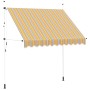 vidaXL Einziehbare Markise Handbetrieben 250 cm Gelb/Blau Gestreift 43227