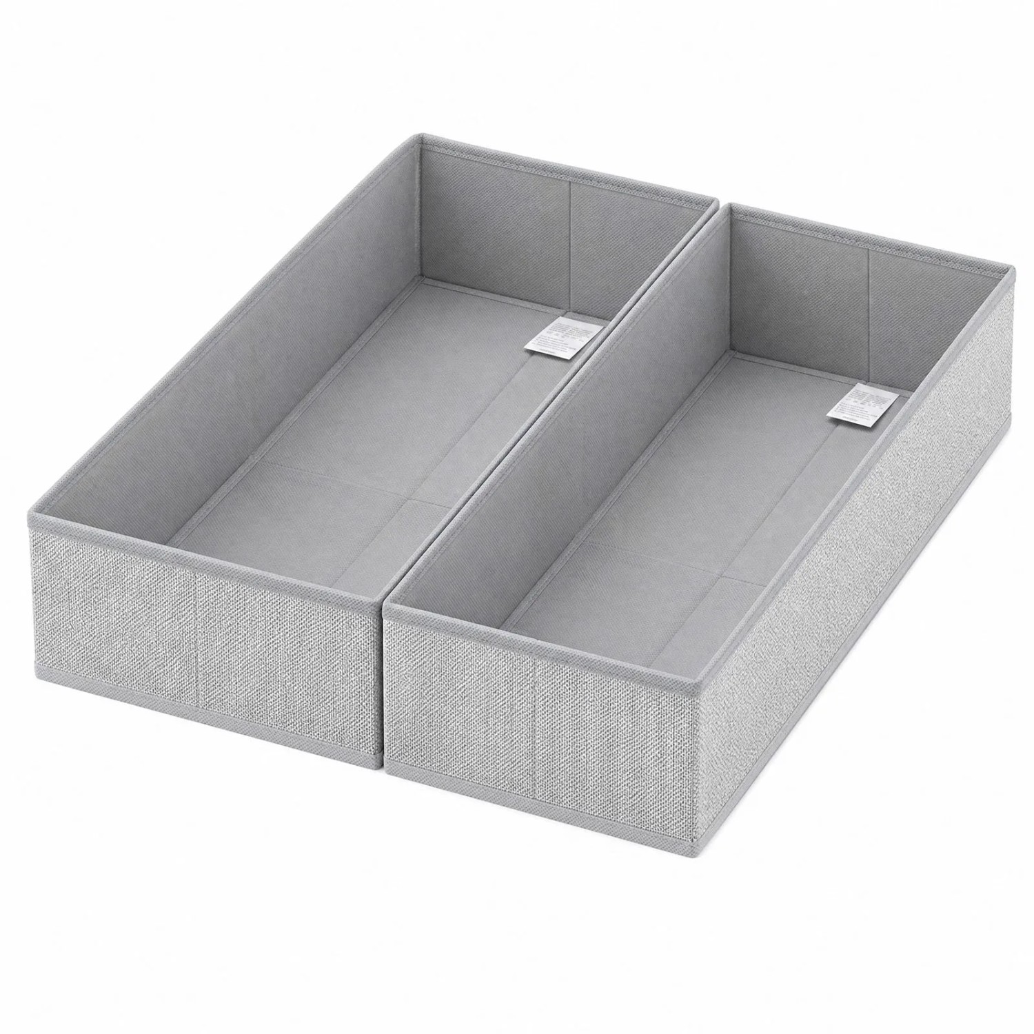 Sekey Aufbewahrungsbox Schubladen Organizer aus Vliesstoff Faltbare Stoffboxen 2er Set 22 x 51 x 11 cm ohne Fächer für Unterwäsche Socken Krawatten