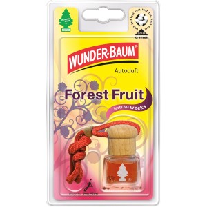 Wunderbaum Duftflakon Forest Fruits für Autopflege mit roter Kordel zum Aufhängen.