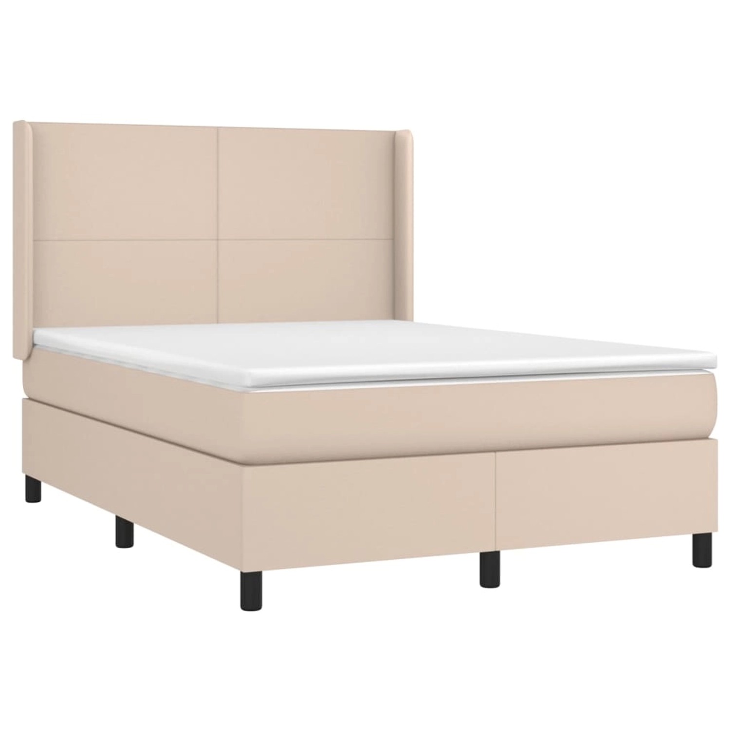 vidaXL Boxspringbett mit Matratze & LED Cappuccino-Braun 140x190cm 3139264 günstig online kaufen