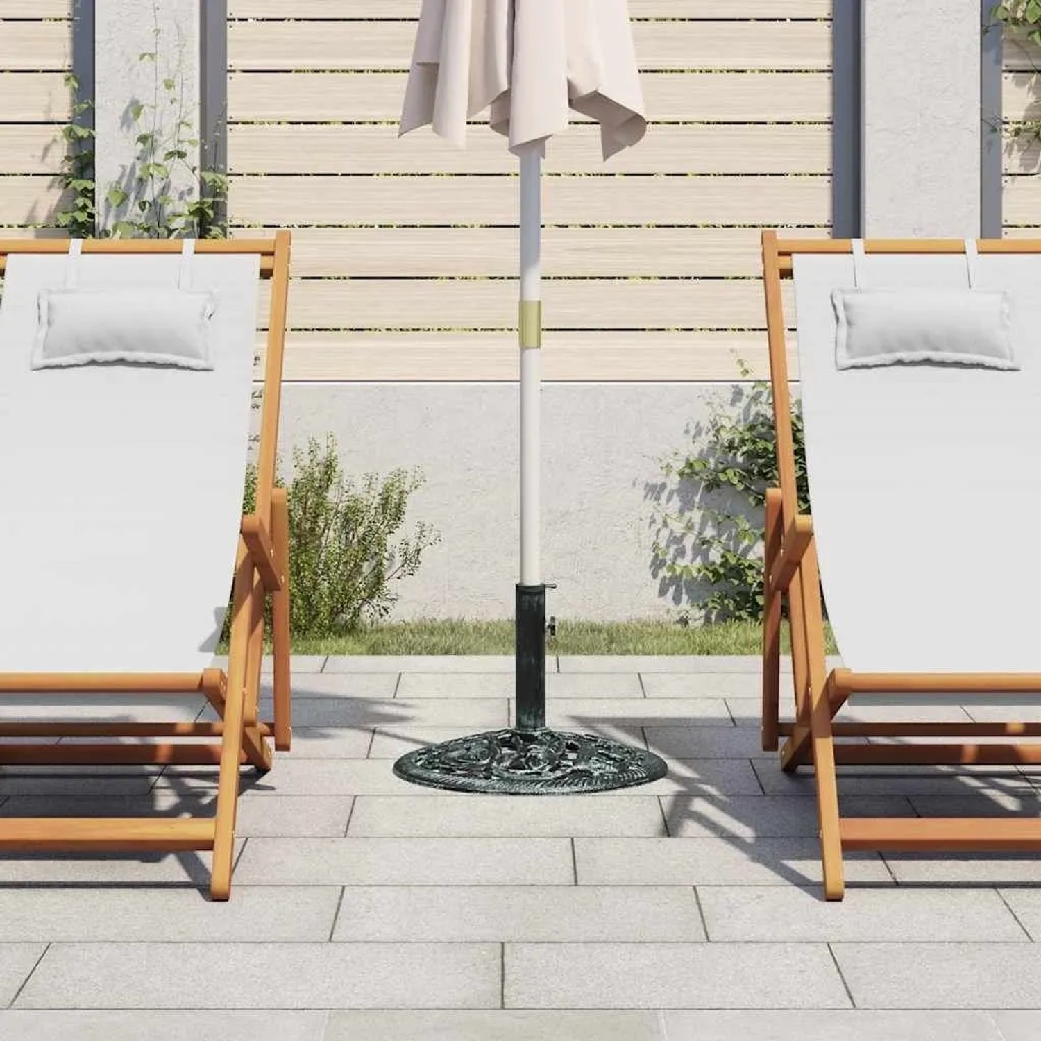 vidaXL Sonnenschirmständer Grün 9 kg 40 cm Gusseisen 47863_3