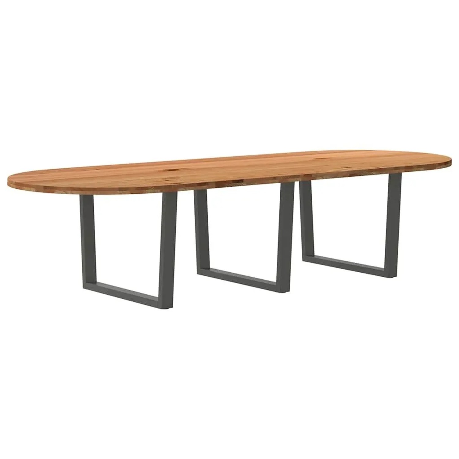 vidaXL Esstisch Hellbraun 320x120x74 cm Massivholz Eiche Oval 3328216 günstig online kaufen