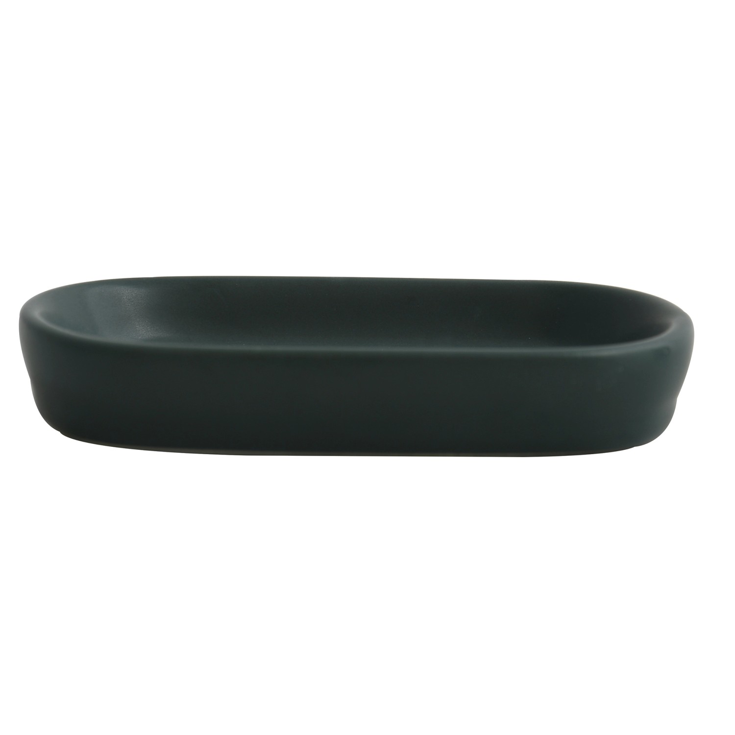 MSV Seifenschale Maonie Keramik 13,9 cm x 9 cm x 2,4 cm Dunkelgrün günstig online kaufen