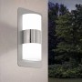 Eglo Cistierna Außenwandleuchte, 2-flammig, Edelstahl, 35x18cm. Moderne Wandlampe für den Außenbereich.