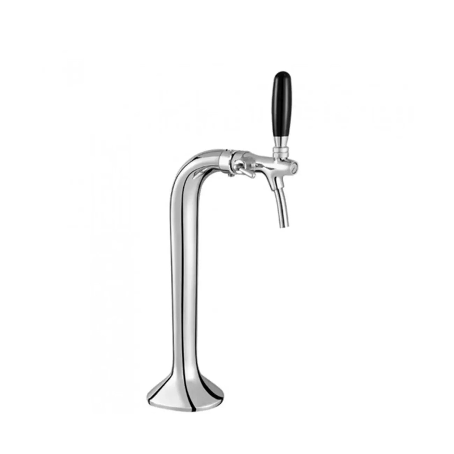 Ich-Zapfe Schanksäule Chrom 1- Metall Silber