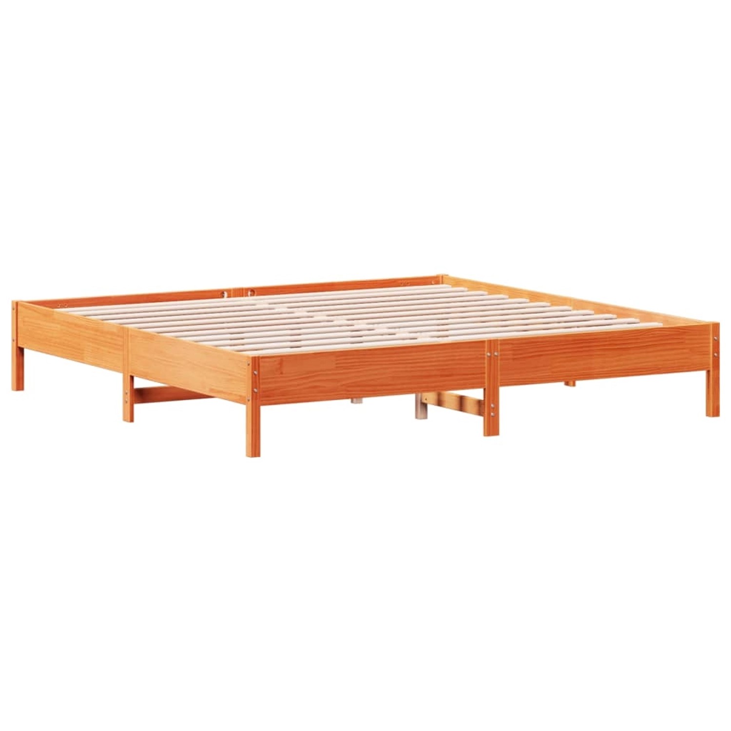 vidaXL Massivholzbett ohne Matratze Wachsbraun 200x200 Kiefernholz 842685 günstig online kaufen