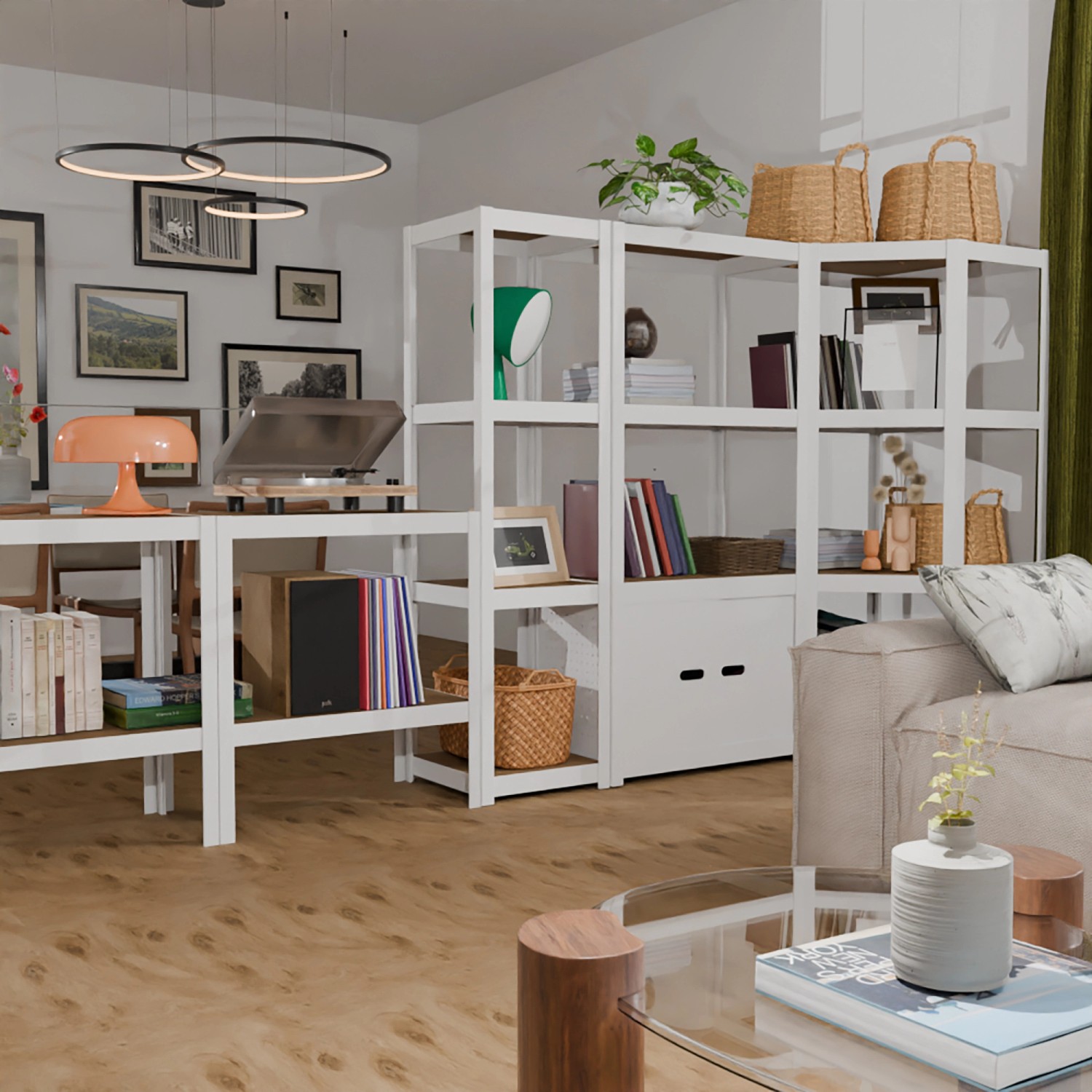 Ar Shelving Lochwand Rivet Style S 43 x 37 cm Grauweiß FSC®_7