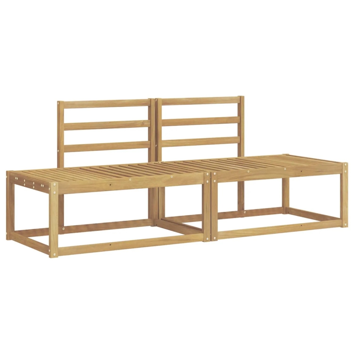 vidaXL Outdoor-Sofagarnitur 2 Stk Weiß 182,5 x 63 x 73 cm 3388173