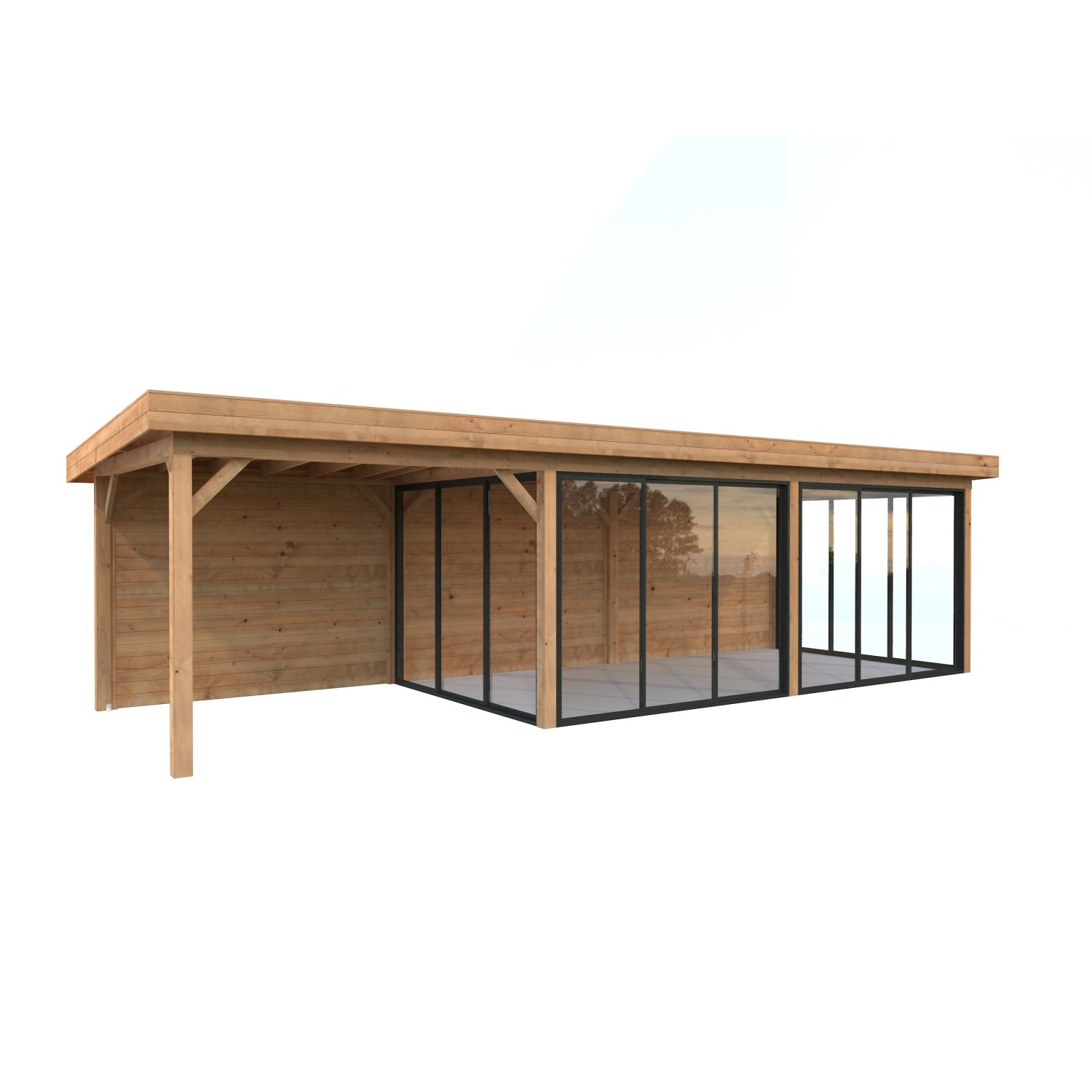 Palmako Pavillon Lenna Set 418 Slide Braun Tauchgrundiert 876 cm x 300 cm F günstig online kaufen