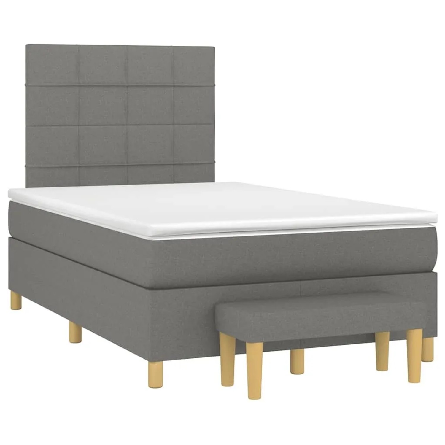 vidaXL Boxspringbett mit Matratze Dunkelgrau 120x190 cm Stoff 3270405 günstig online kaufen