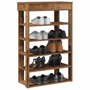 vidaXL Schuhregal Altholz-Optik 60x30x98 cm Holzwerkstoff 859930
