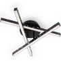 Moderne, schwarze Brilo LED-Deckenleuchte Rey mit 3 Leuchtarmen und Glitzereffekt. Ideal als Deckenlampe.