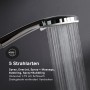Verchromte AM.PM Play Handbrause des Duschsets mit 5 Strahlarten und Wasserstrahl. Inkl. 175 cm Schlauch.
