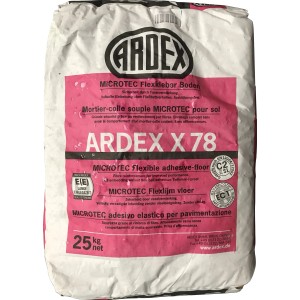 Ardex Microtec X 78 Flexkleber im 25kg Sack, geeignet für Fliesen und Fußbodenheizung.