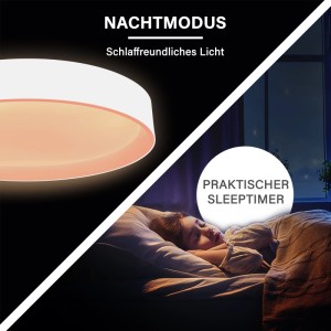 MegaLight Deckenleuchte Shining Arctica Weiß 39 cm LED