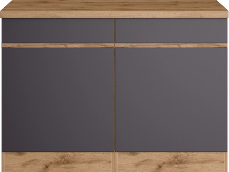 Turin kaufen Küchenunterschrank Graphit/Wotaneiche Held OBI 120 Möbel cm bei