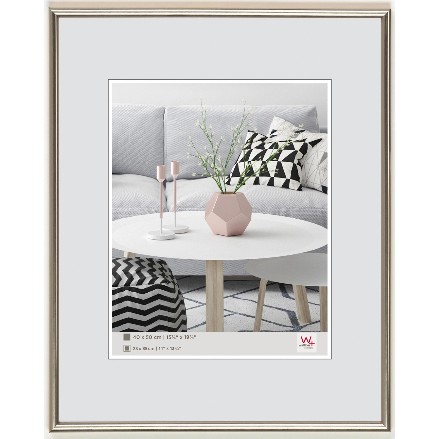 walther design Galeria Kunststoff Bilderrahmen  50x70 cm Stahl günstig online kaufen
