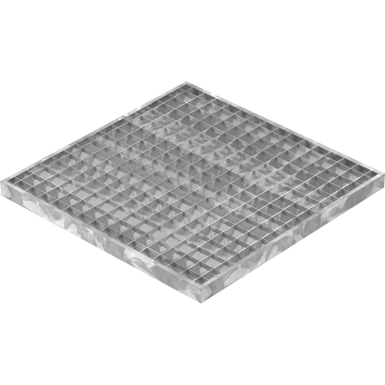 FeNau Garagen-Gitterrost Maße 490x490x30 mm 30/30 mm Aus S235JR St37-2 Im Vollbad Feuerverzinkt