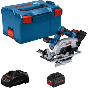 Bosch Professional Akku-Kreissäge GKS 18V-57-2 L mit Zubehör und L-Boxx.