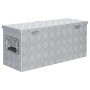 DELUKE Aluminiumbox Mit Deckel Abschließbar Alubox Deichselbox Alu Anhängerbox Werkzeugkiste Transportbox Metallkiste 76,5x26,5x33cm Silber_4