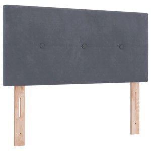 Graues vidaXL LED Kopfteil, 90 cm, Polyester, mit LED-Lichtleisten für Betten.