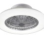 Weiße LED-Deckenleuchte Stralsund mit Ventilator, Ø 50 cm. Deckenleuchte mit integriertem Ventilator.