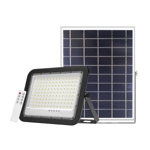ENOVALITE Solarstrahler PRO 300W 3800lm 6500K Kaltweiß IP65 Außenstrahler Solar Fluter Dämmerungssensor Fernbedienung Schwarz