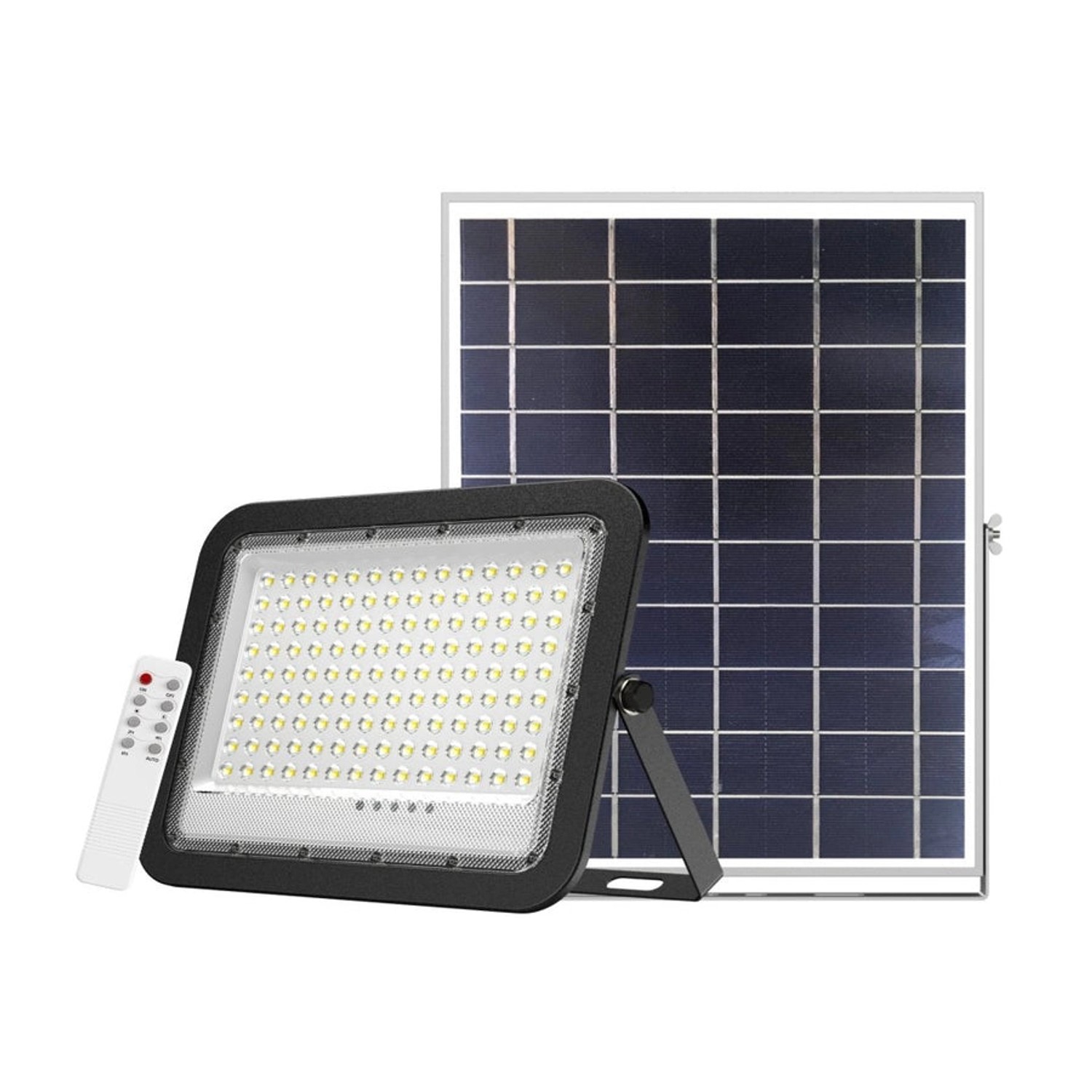 ENOVALITE Solarstrahler PRO 300W 3800lm 6500K Kaltweiß IP65 Außenstrahler Solar Fluter Dämmerungssensor Fernbedienung Sc...