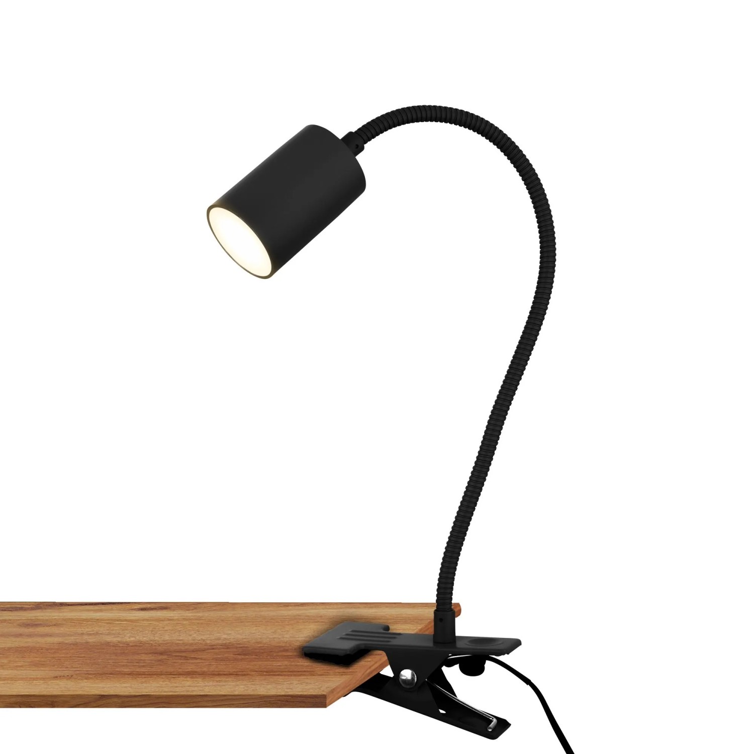 Briloner LED-Klemmleuchte FLEKS Kabelschalter Schwenkbar Schwarz