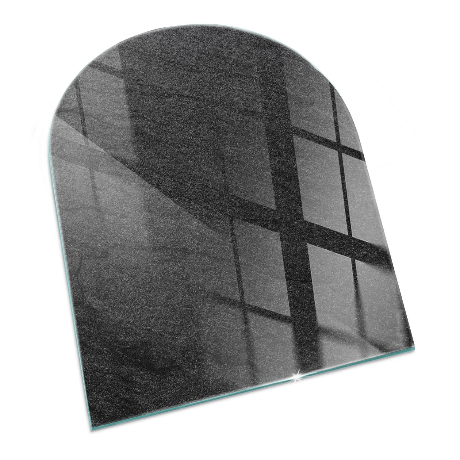 Tulup Glasplatte für Kamin Steinoberflächenstruktur Glasplatte für Kaminöfe günstig online kaufen