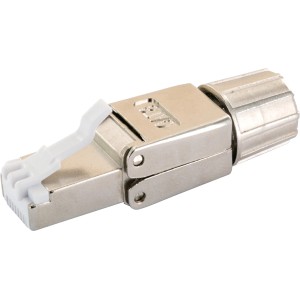 Schwaiger Netzwerkstecker Cat8.1, STP Metall, RJ45 Stecker für Netzwerktechnik.