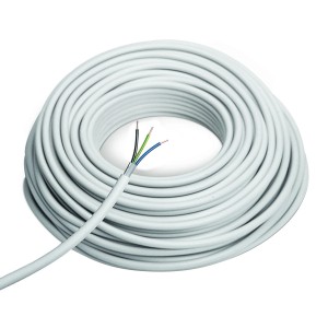 Emskabel Feuchtraumleitung NYM-J 3x1,5mm², 100m Rolle, grau. Elektroinstallation für Feucht- und Trockenräume.