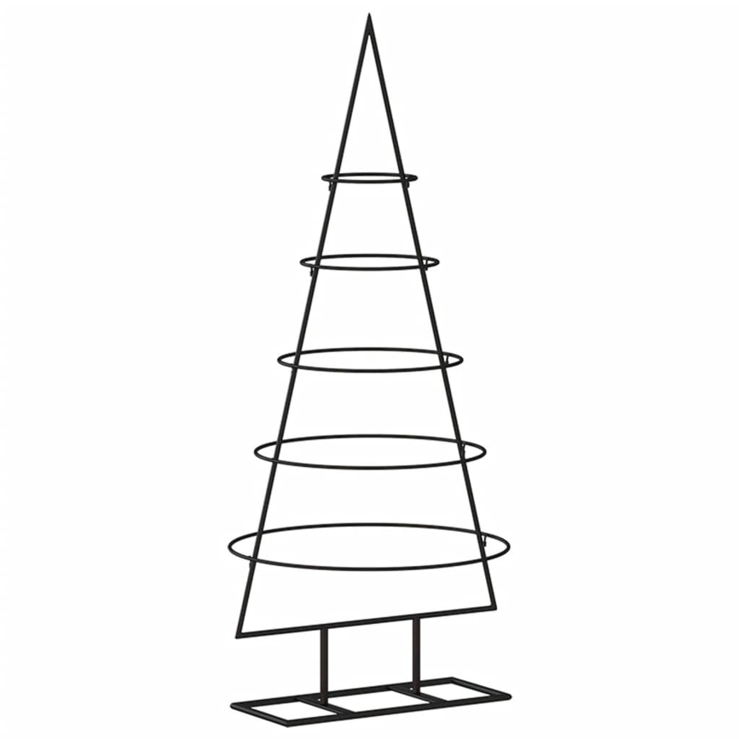furnicato Metall-Weihnachtsbaum für Dekorationen Schwarz 90 cm