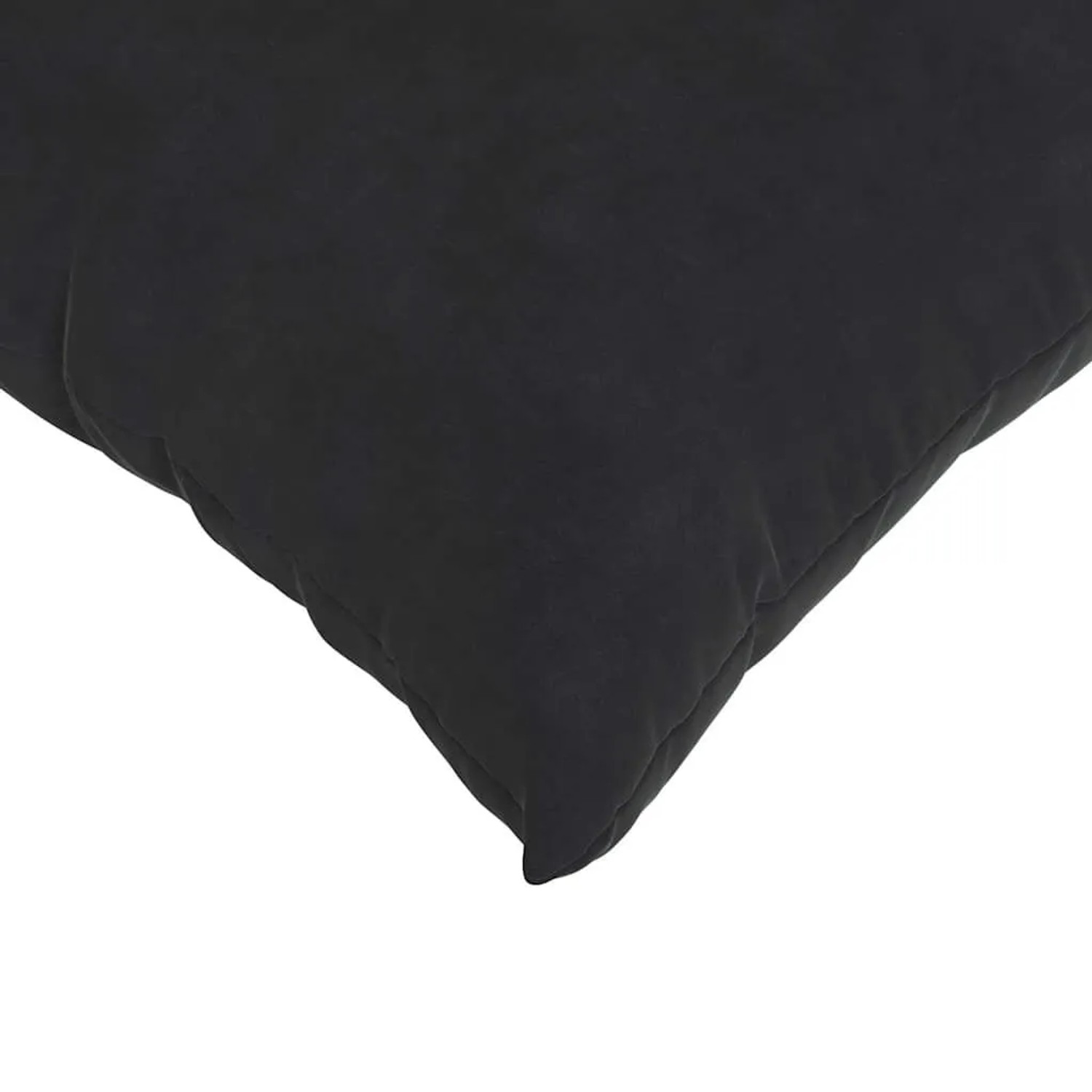 2er Set schwarze Sofakissen (60x40 cm) aus Cordstoff.
