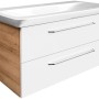 Fackelmann Waschbeckenunterschrank Milano, Asteiche, 100 cm breit, mit zwei Schubladen.