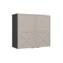 Vicco Hängeschrank Fame-Line, grau-beige mit anthrazitfarbenem Korpus, 80 cm breit.