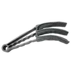 Gardinia Reinigungsbürste, 20x8cm, grau, für Jalousien, Klimaanlagen und Heizkörper.