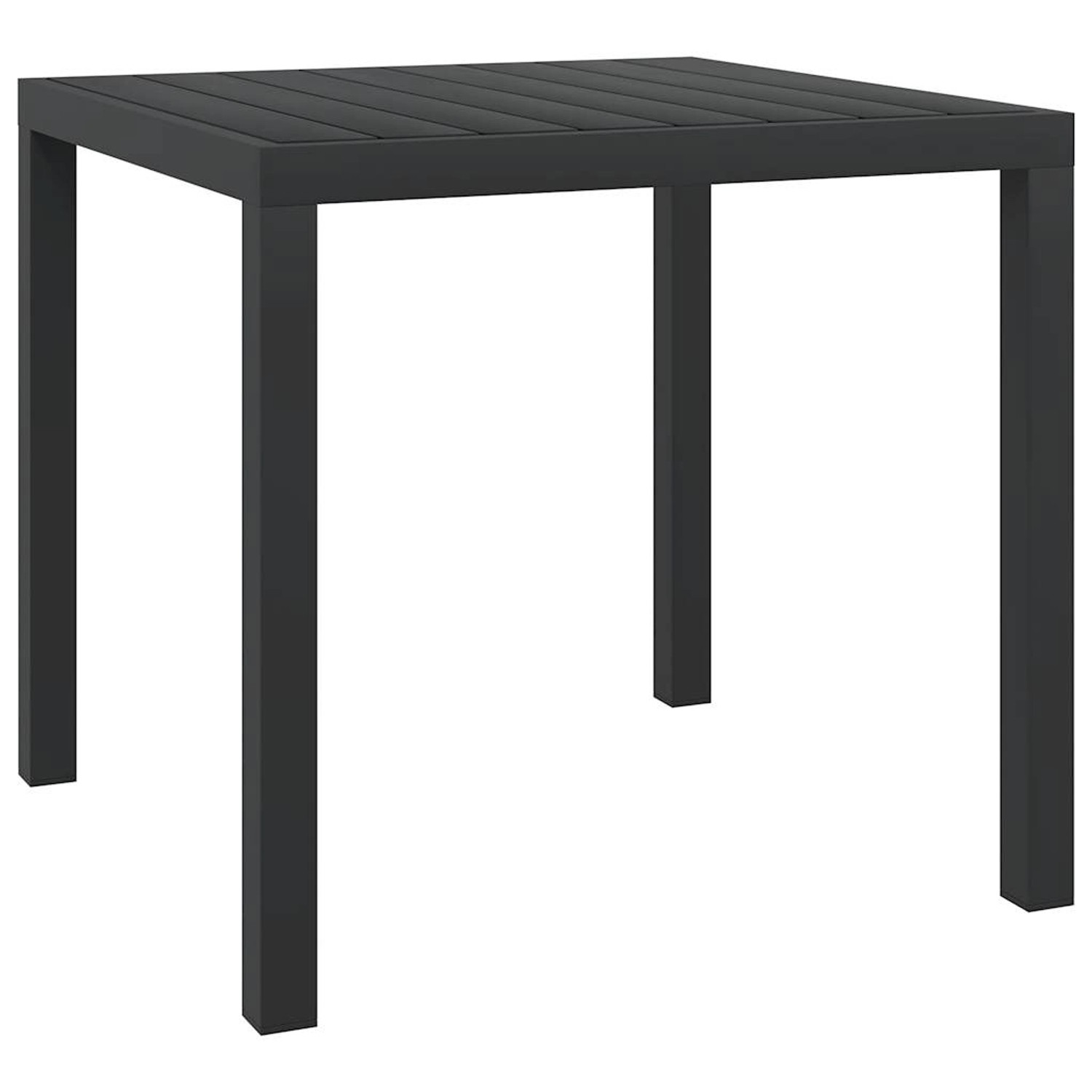 vidaXL Gartentisch Schwarz 80x80x74 cm Aluminium und WPC 42790 günstig online kaufen