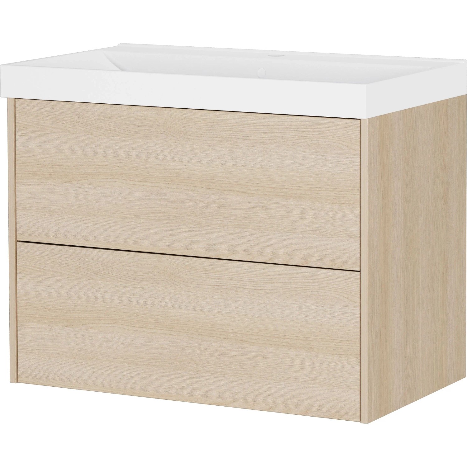 Germania Waschtisch GW-BODERA 81 cm Eiche Hell mit Becken