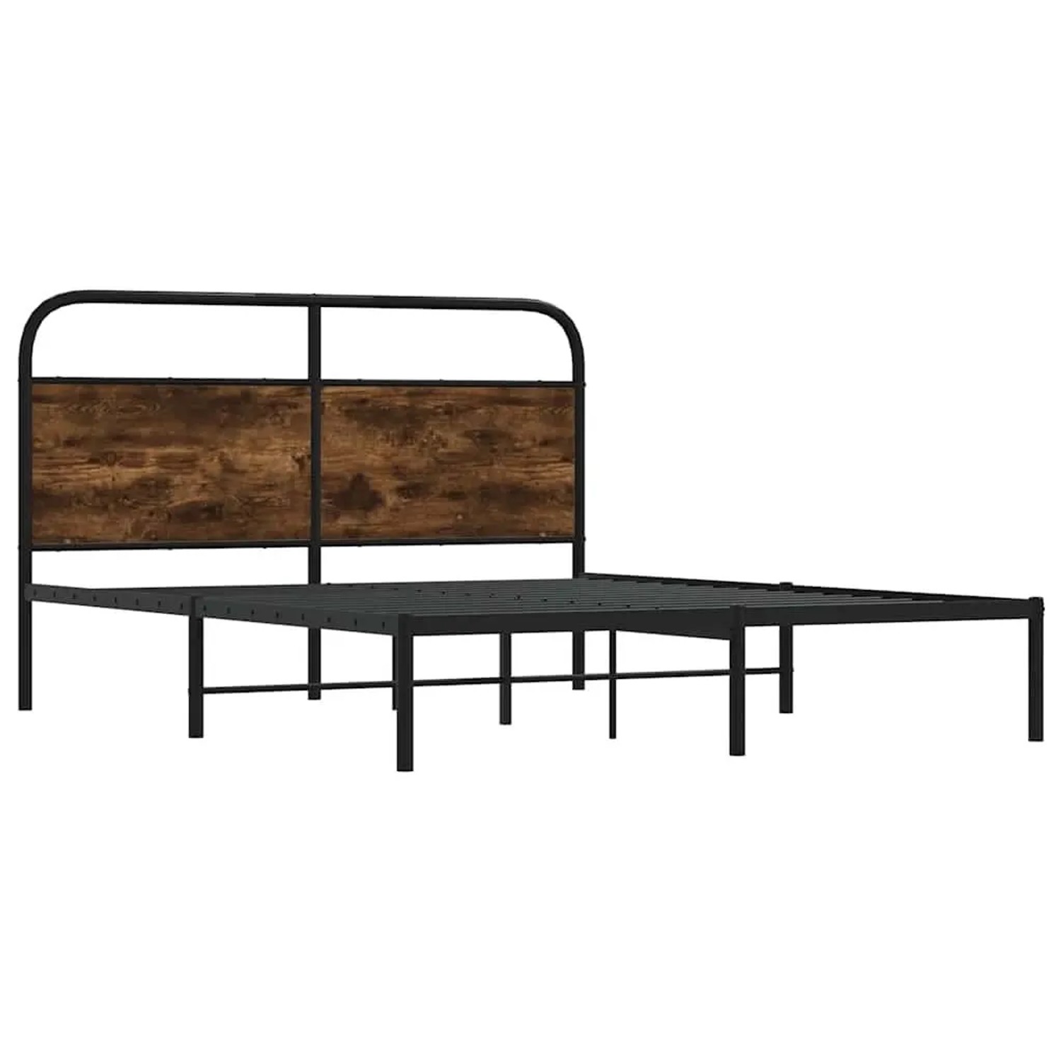vidaXL Bettgestell Ohne Matratze 140x200 cm Räuchereiche Holzwerkstoff 4100 günstig online kaufen