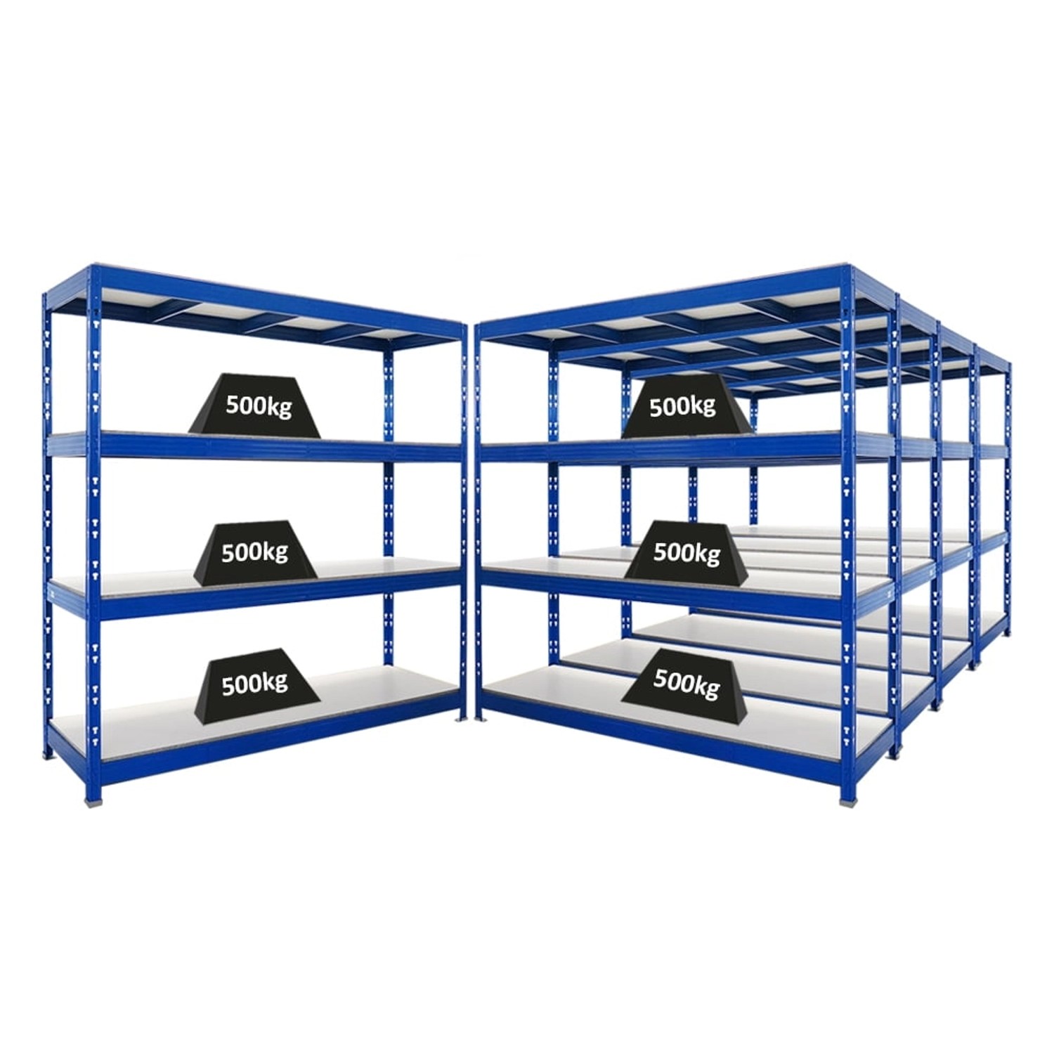 PROREGAL Mega Deal 5x Profi Schwerlastregal Rhino HxBxT 200x200x60cm 4 Mela günstig online kaufen