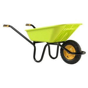 Haemmerlin Schubkarre Sunny, 100 l, anisgrün, Kunststoffmulde, Luftrad.