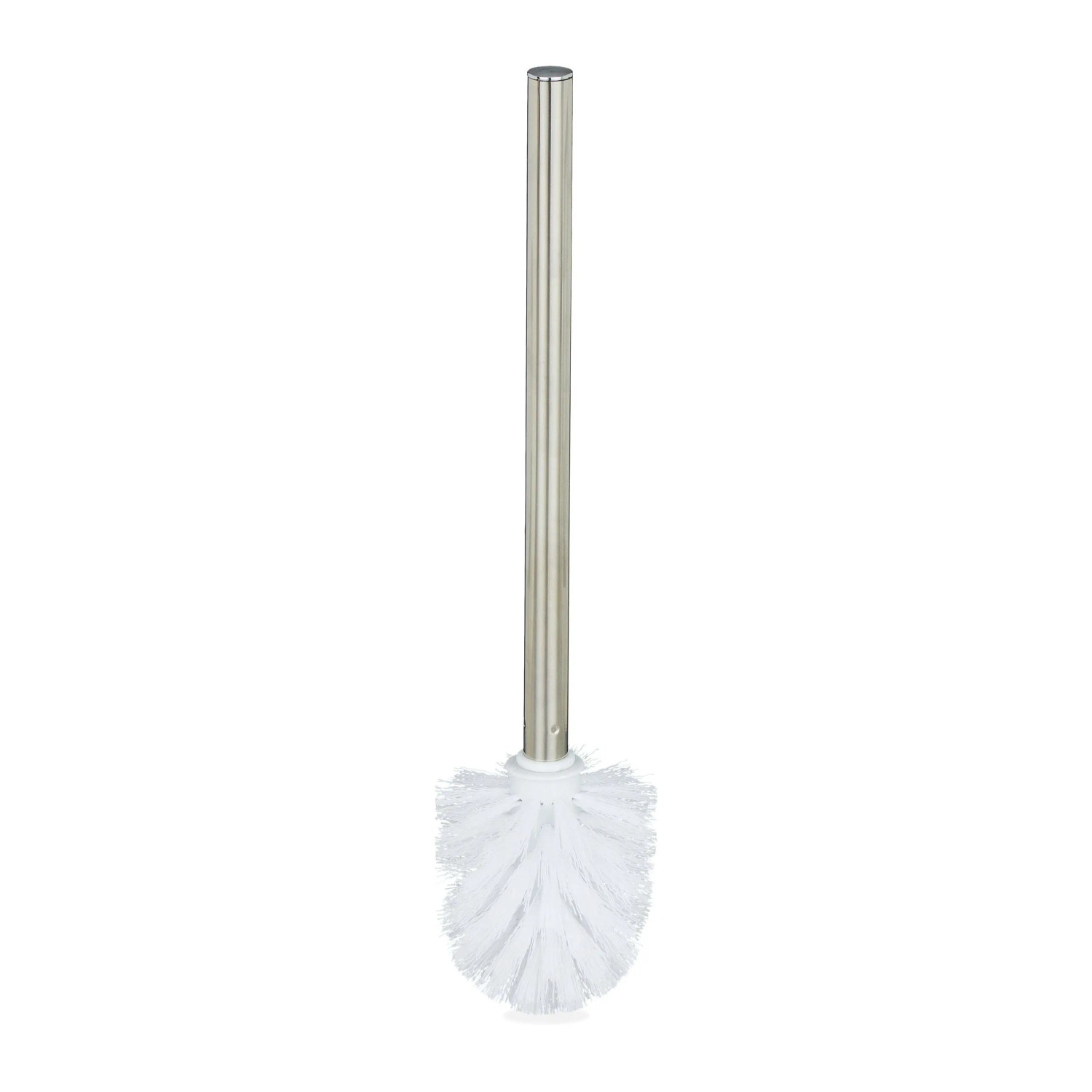Relaxdays Toilettenbürste 3er Set Kunststoff Edelstahl Weiß Abnehmbar 35 cm x 8 cm