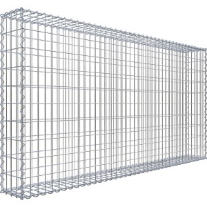 Gabiona Gabionenkorb, 100x200x20 cm, Maschenweite 5x10 cm, Drahtkorb für Einfassungen und Mauersysteme.